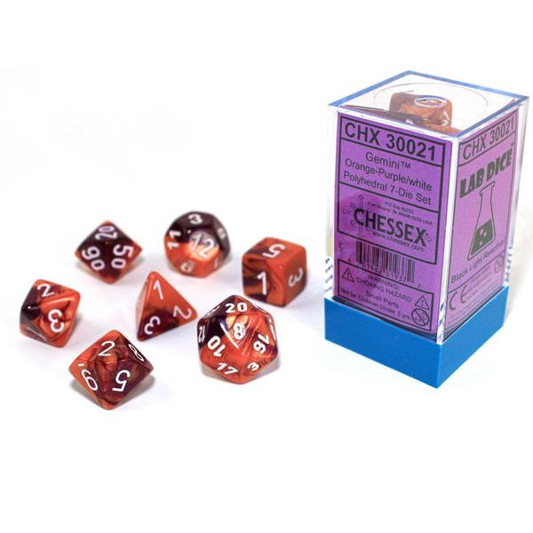 RPG Dice: Gemini Orange-Purple/White (CHX30021)