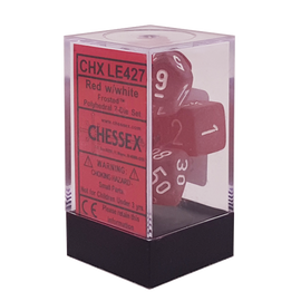 RPG Dice: Frosted Red/White (CHXLE427)