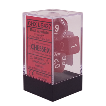 RPG Dice: Frosted Red/White (CHXLE427)