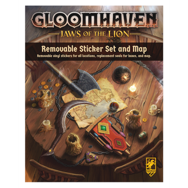 Gloomhaven Jaws of the Lion Sticker Set and Map