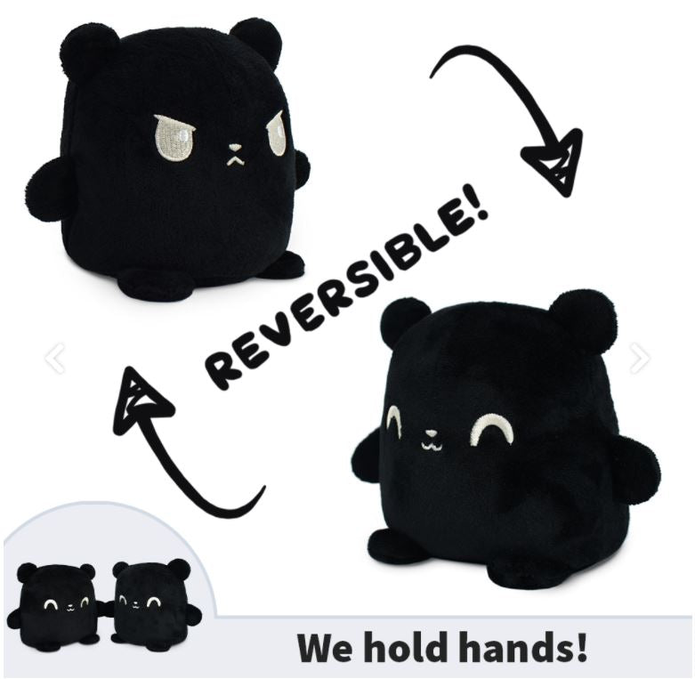 Plushmates: Reversible Bear (Happy Black+Angry Black)