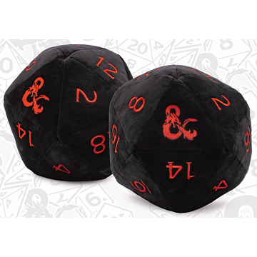 Plush UP Jumbo D20 Black and Red D&D