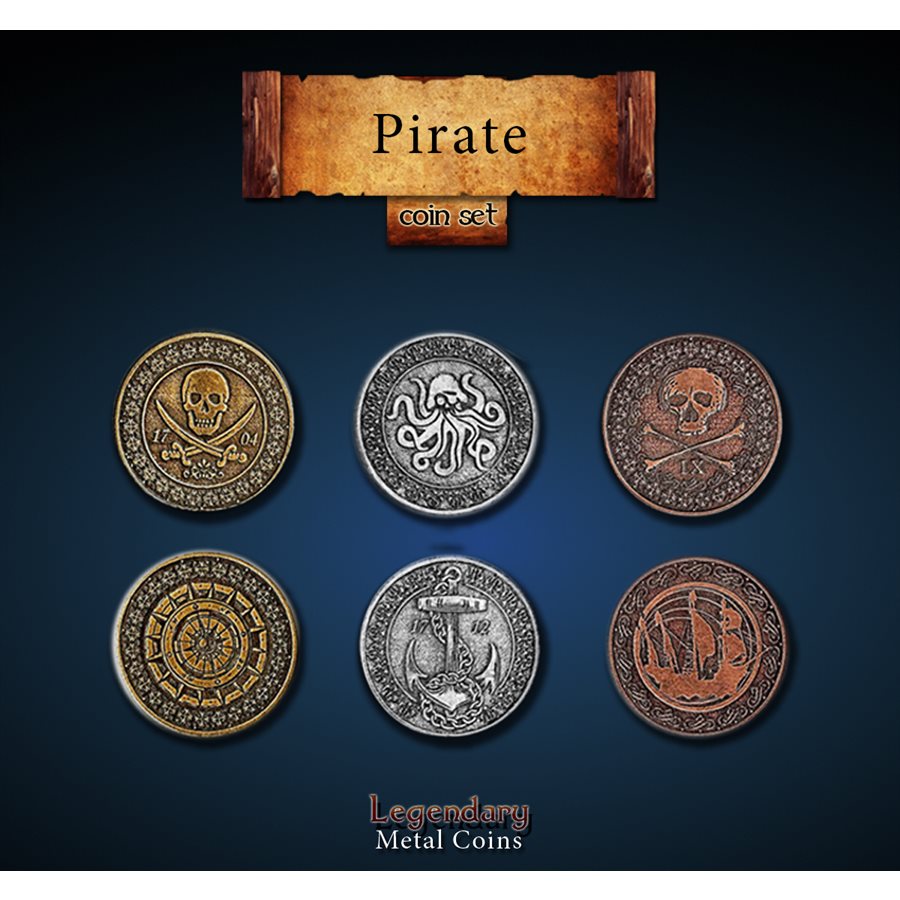 Legendary Metal Coins: Pirate Coin Set