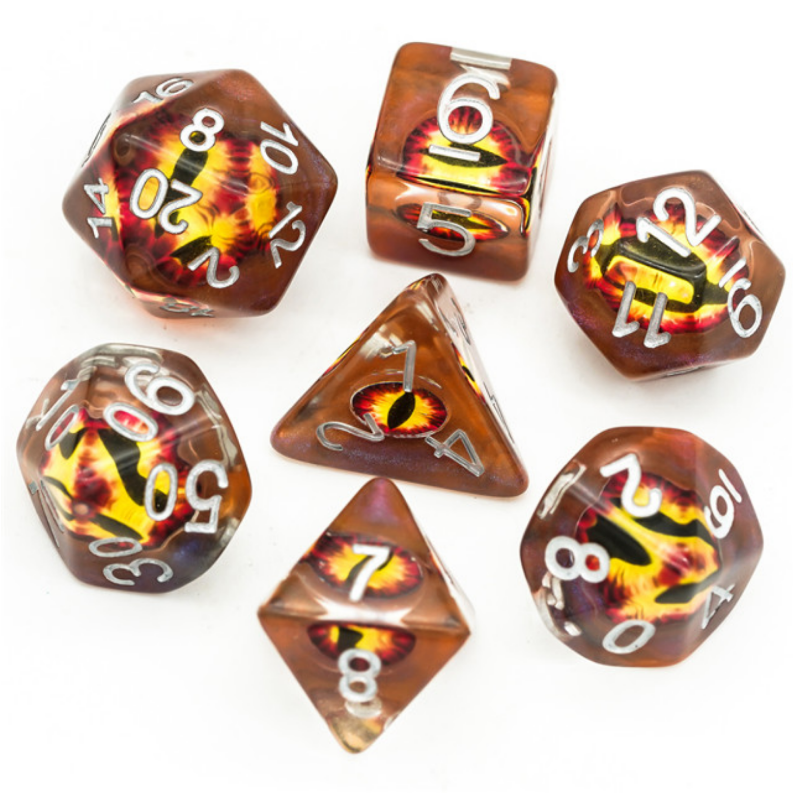 Fire Demon Eye Dice Set