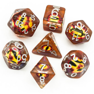 Fire Demon Eye Dice Set