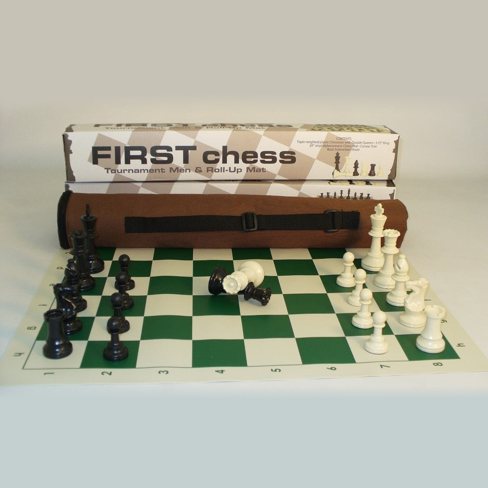 Chess: First Chess (Tournament Men & Rollup Mat)