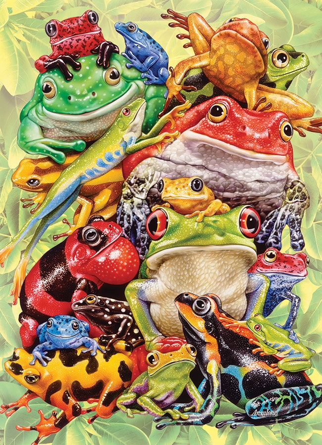 Cobble Hill Puzzles: Family Pieces: Frog Pile