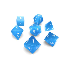 Gemstone RPG Dice: Cat's Eye - Aquamarine (Norse Foundry)