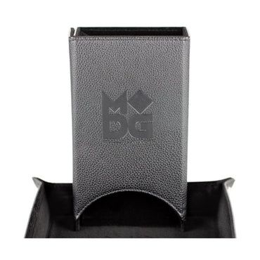 Leather Fold Up Dice Tower - Black
