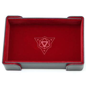 Magnetic Rectangle Red Dice Tray