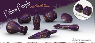 Polyhero Dice: Rogue Set (Palace Purple)