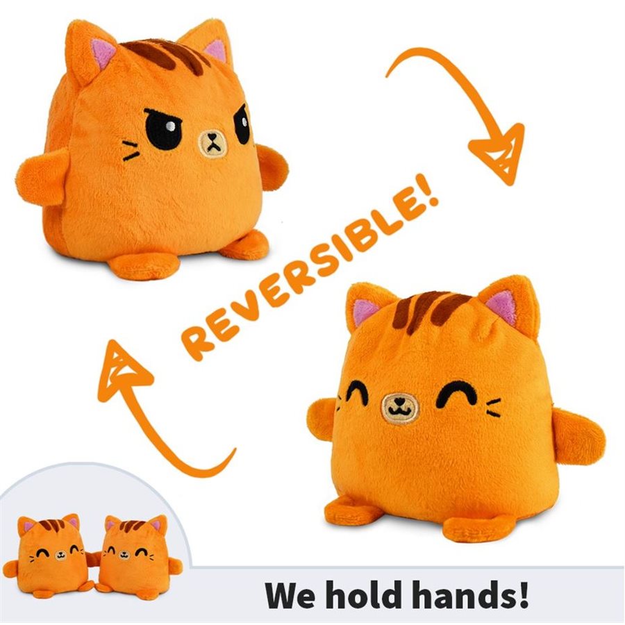 Plushmates: Reversible Cat (Happy Orange+Angry Orange)