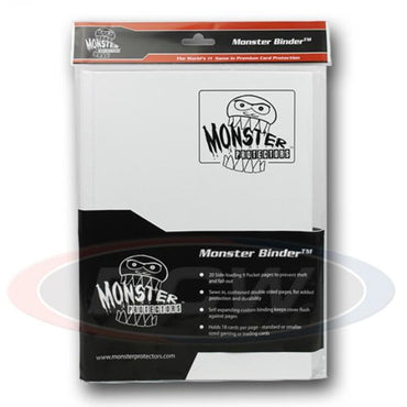 Matte White Monster Binder with White Pages 9-Pocker