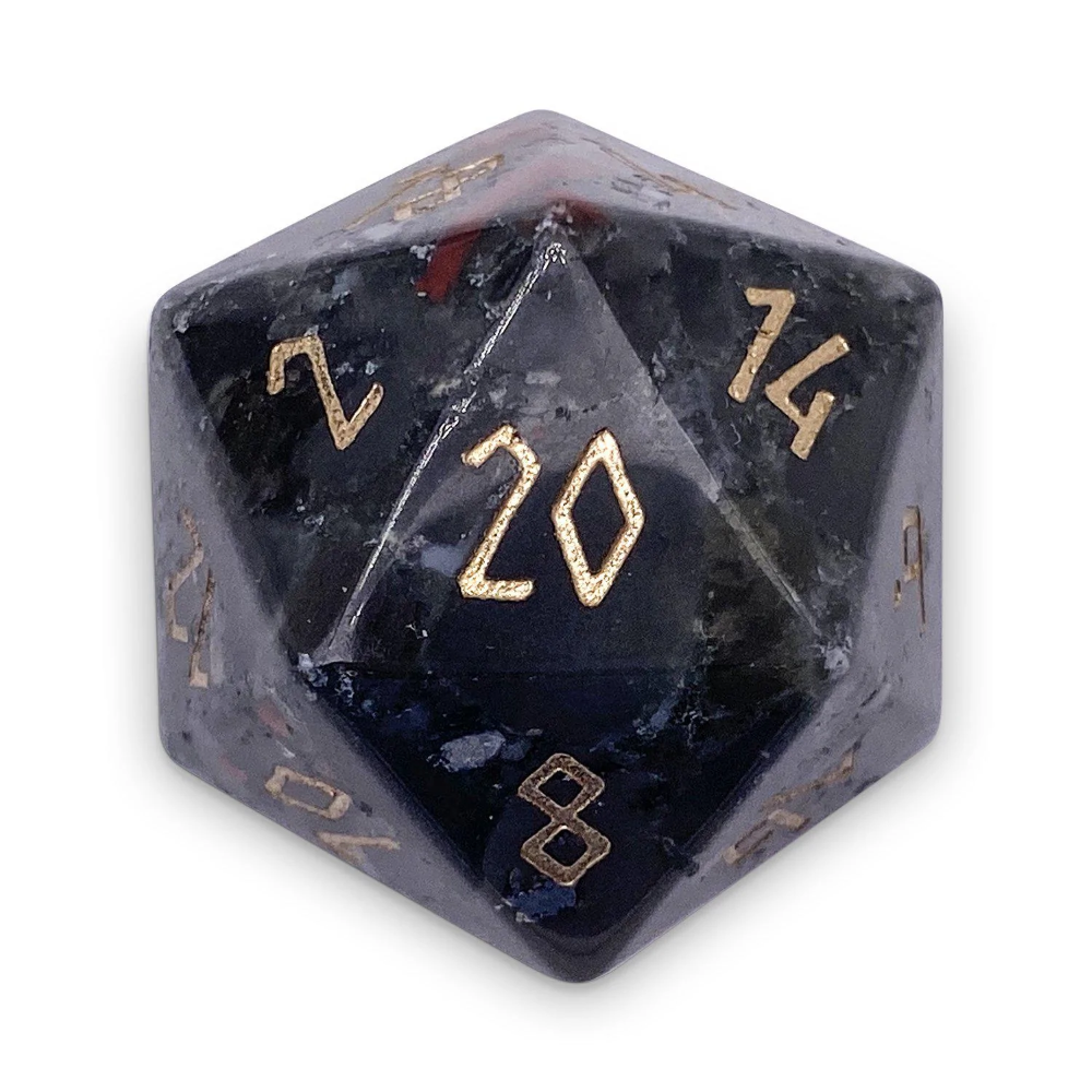 Bloodstone - Boulder 30mm Gemstone Dice