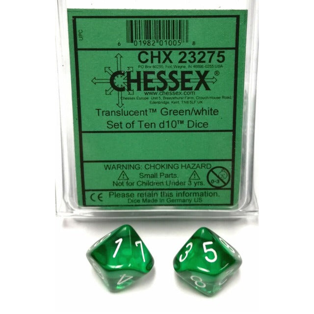 10D10 Set: Translucent Green/White (CHX23275)