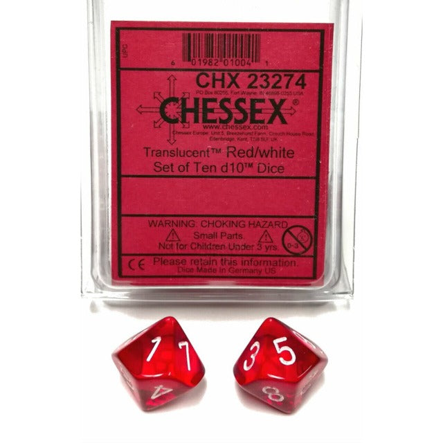 10D10 Set: Translucent Red/White (CHX23274)