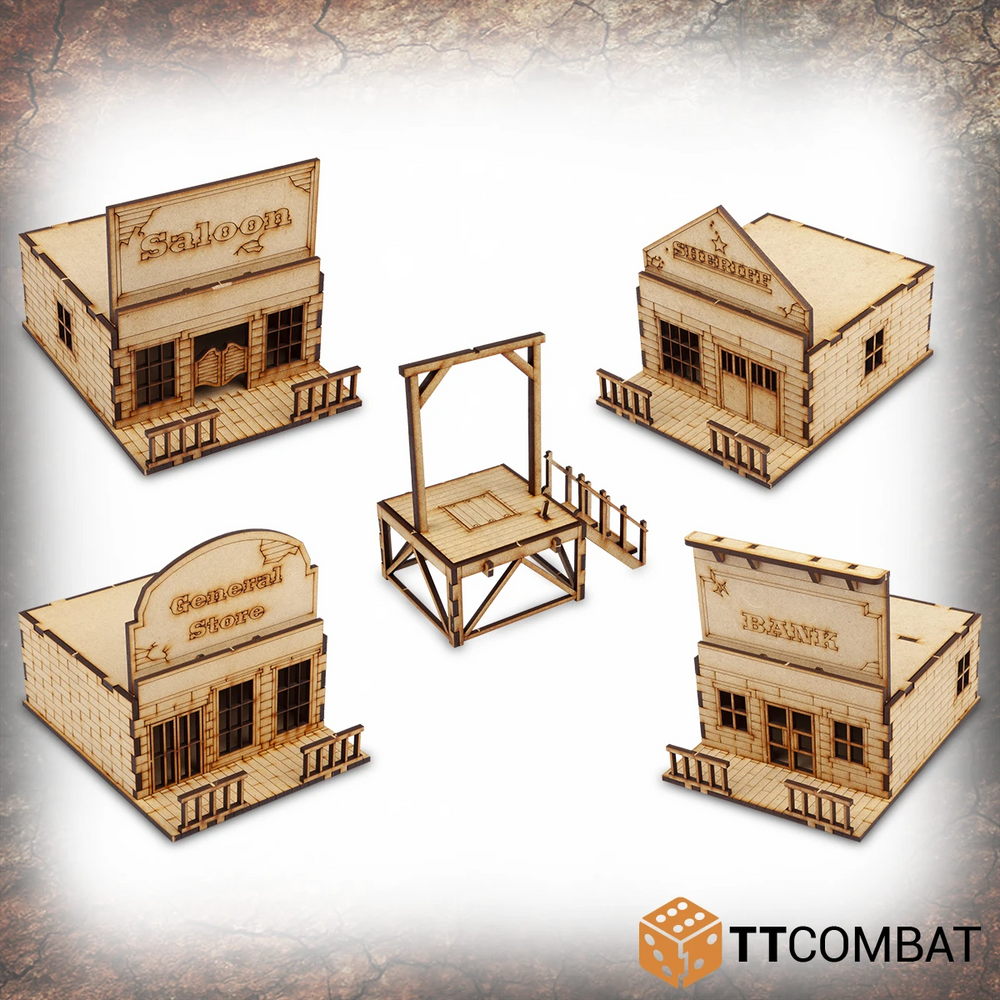 TTCombat: Wild West - Town Buildings and Gallows Set