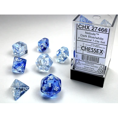 RPG Dice: Nebula Dark Nebula/White (CHX27466)