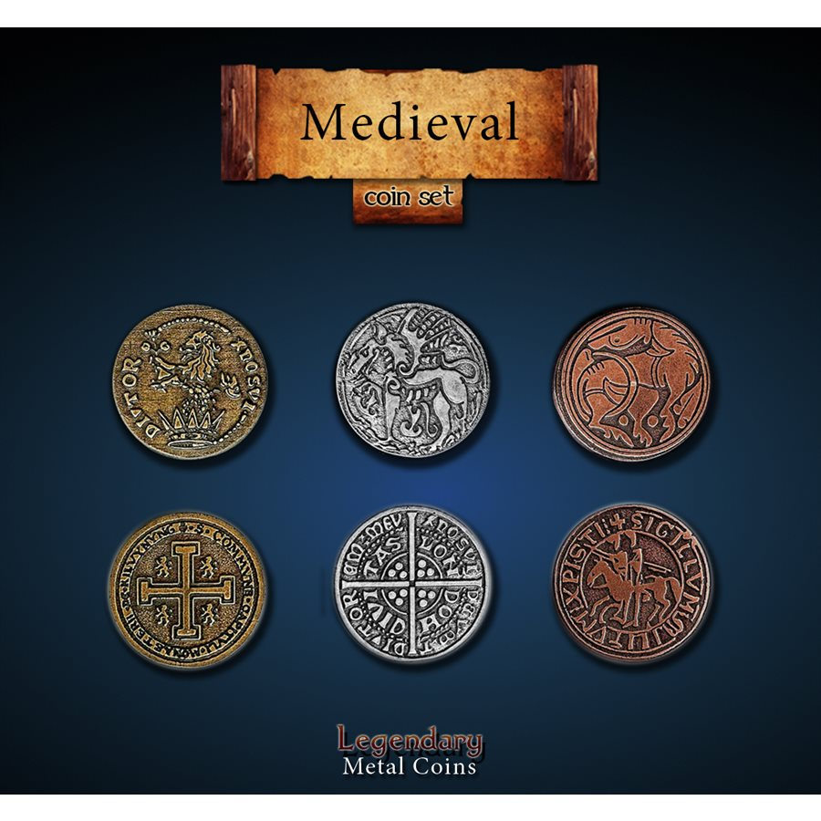 Legendary Metal Coins: Medieval Coin Set