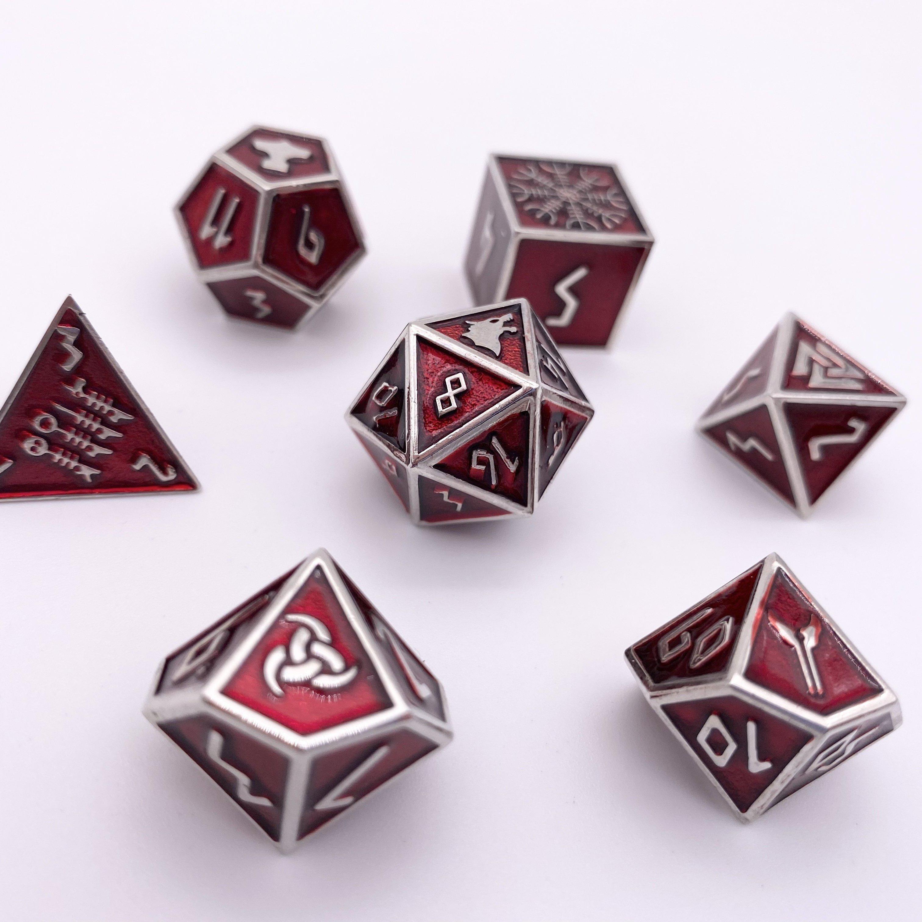 Vampire Blood - Norse Themed Metal Dice Set