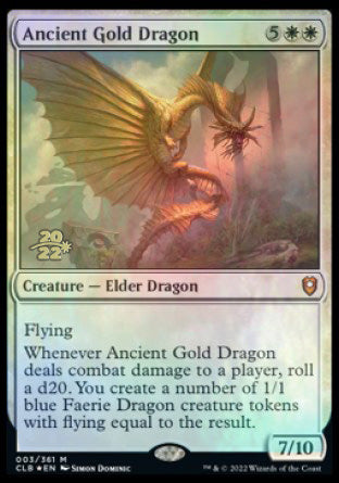 Ancient Gold Dragon [Commander Legends: Battle for Baldur's Gate Prerelease Promos]