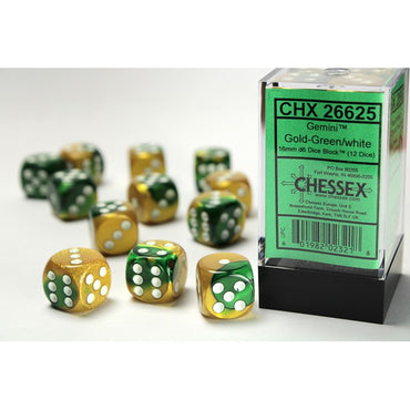 12D6 Set (16mm): Gemini Gold-Green/White (CHX26625)