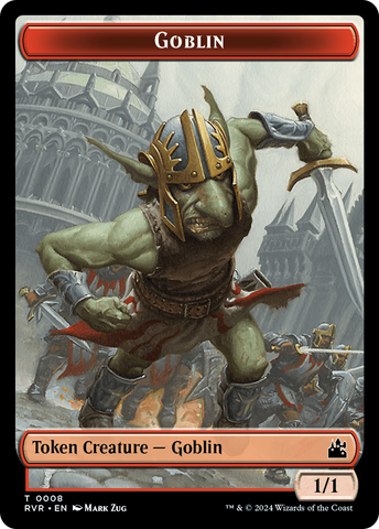 Goblin (0008) // Zombie Double-Sided Token [Ravnica Remastered Tokens]