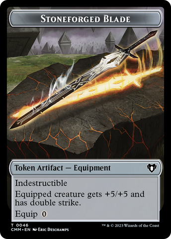 Servo // Stoneforged Blade Double-Sided Token [Commander Masters Tokens]