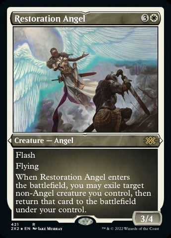 Restoration Angel (Foil Etched) [Double Masters 2022]