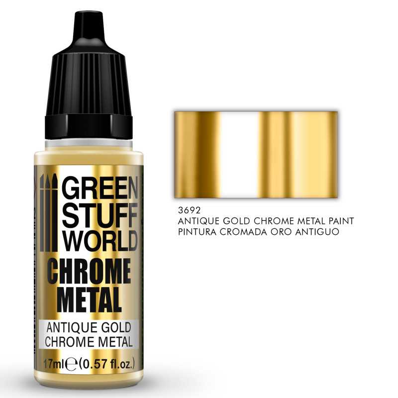 Green Stuff World Paint: Antique Gold Chrome Metal