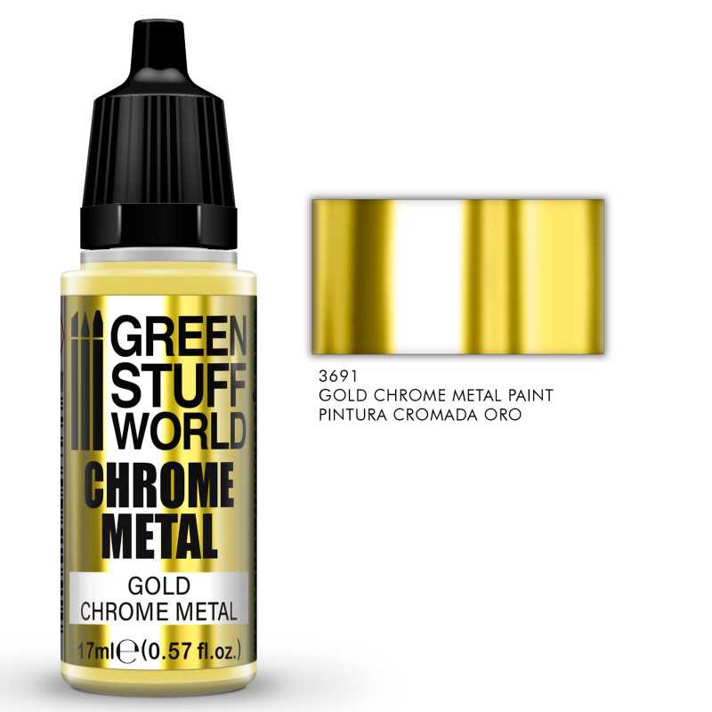 Green Stuff World Paint: Gold Chrome Metal