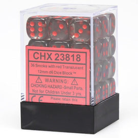 36D6 Set (12mm): Translucent Smoke/Red (CHX23818)