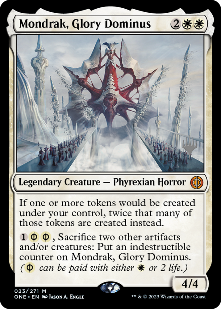 Mondrak, Glory Dominus (Promo Pack) [Phyrexia: All Will Be One Promos]
