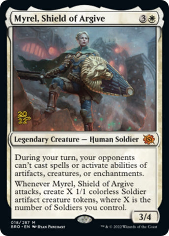 Myrel, Shield of Argive [The Brothers' War: Prerelease Promos]