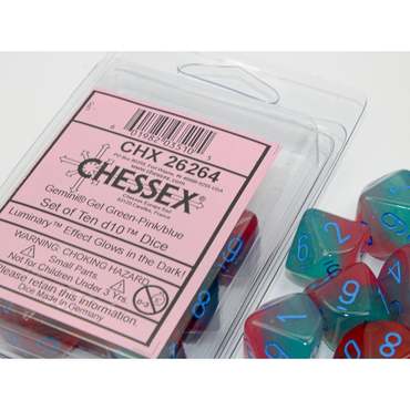 10D10 Set: Gemini Gel Green-Pink/Blue Luminary (CHX26264)