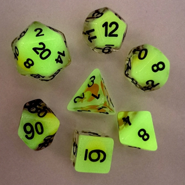 Glow in the Dark Moon and Star RPG Dice Set