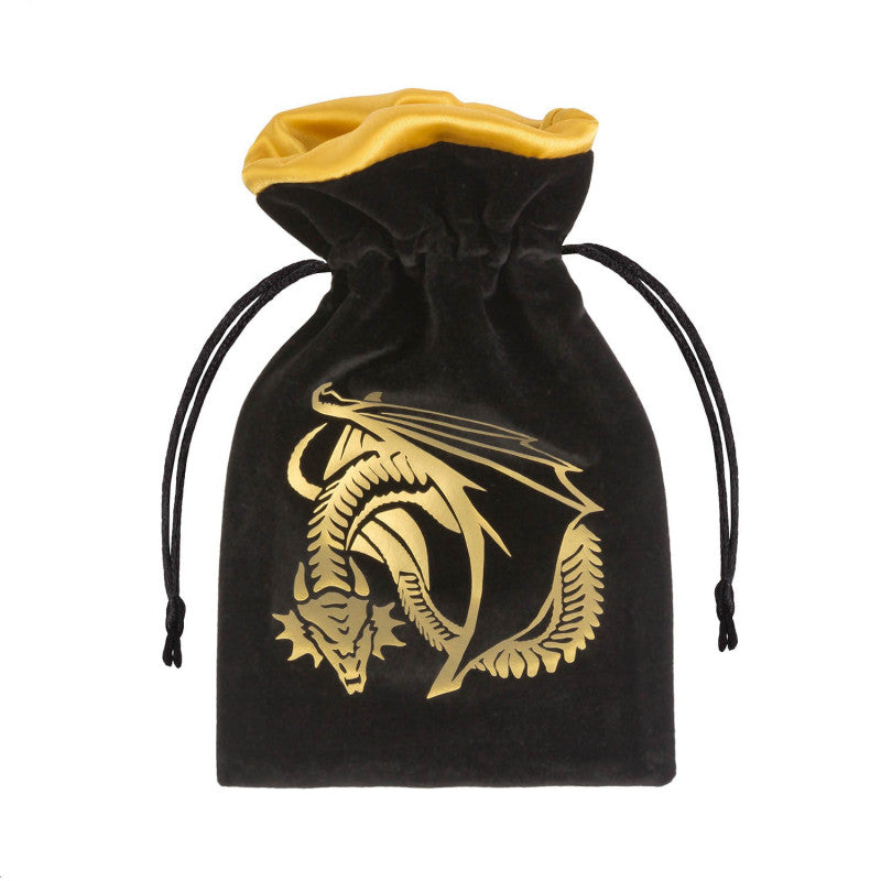 Q-Workshop Dice Bag: Dragon - Black & Gold