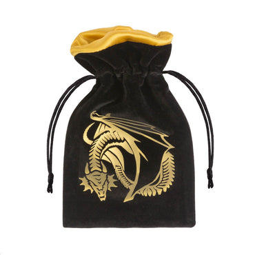 Q-Workshop Dice Bag: Dragon - Black & Gold