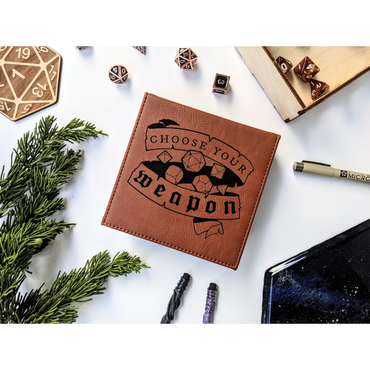 North to South Designs: Choose Your Weapon Vegan Leather Dice Box