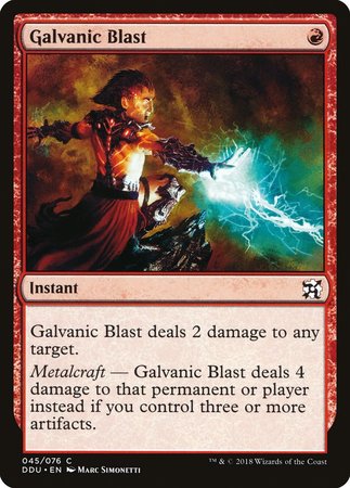 Galvanic Blast [Duel Decks: Elves vs. Inventors]