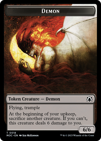 Angel (3) // Demon Double-Sided Token [March of the Machine Commander Tokens]