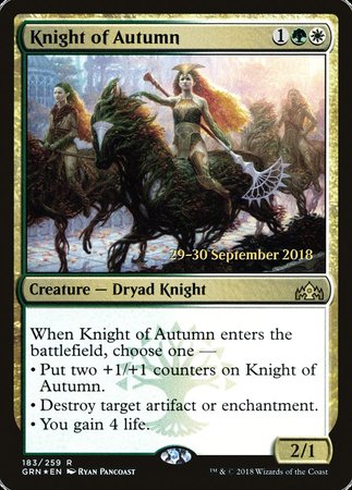 Knight of Autumn [Guilds of Ravnica Promos]