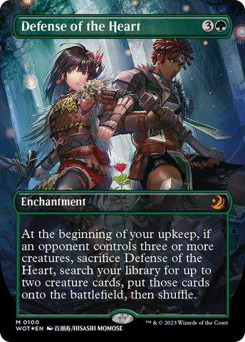 Defense of the Heart (Anime Borderless) (Confetti Foil) [Wilds of Eldraine: Enchanting Tales]