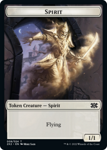 Boar // Spirit Double-sided Token [Double Masters 2022 Tokens]