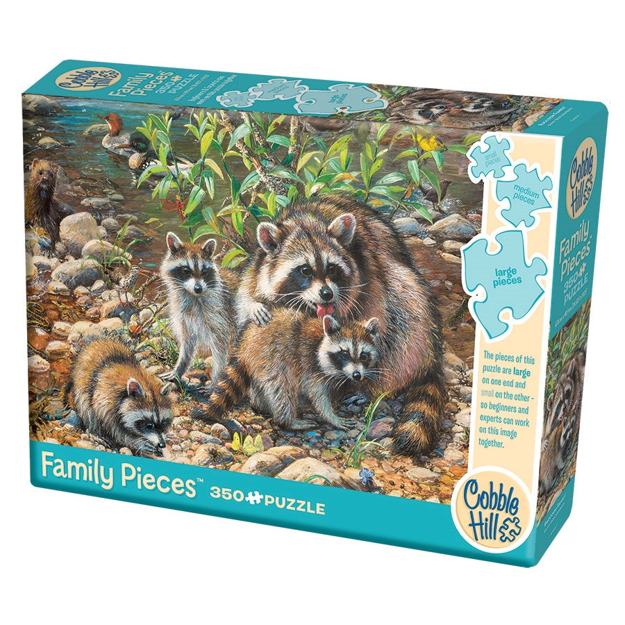 Cobble Hill Puzzles: Family Pieces: Raccon Family