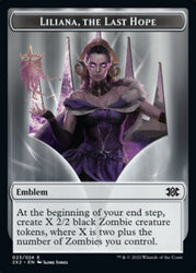 Liliana, the Last Hope Emblem // Spirit Double-sided Token [Double Masters 2022 Tokens]