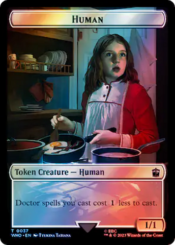 Human (0037) // Mark of the Rani Double-Sided Token (Surge Foil) [Doctor Who Tokens]