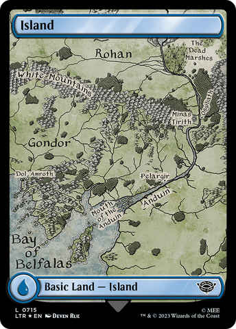 Island (0715) (Surge Foil) [The Lord of the Rings: Tales of Middle-Earth]