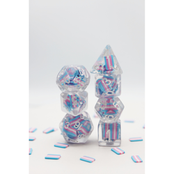 RPG Dice: Transgender Flag (Foam Brain)