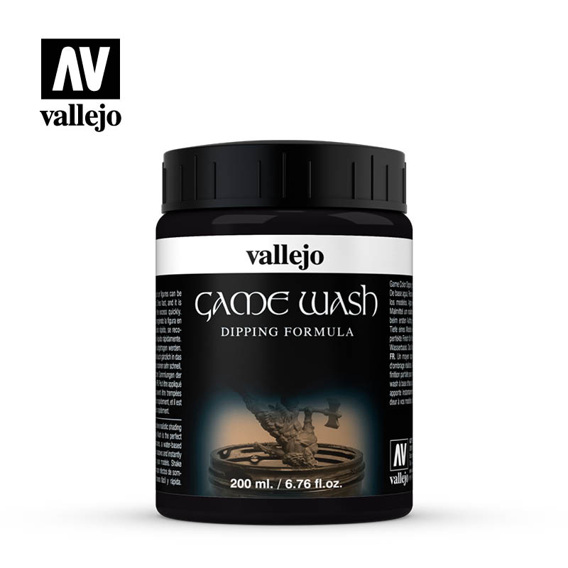 Vallejo: Game Wash Dipping Formula - Black (200ml) (73.301)